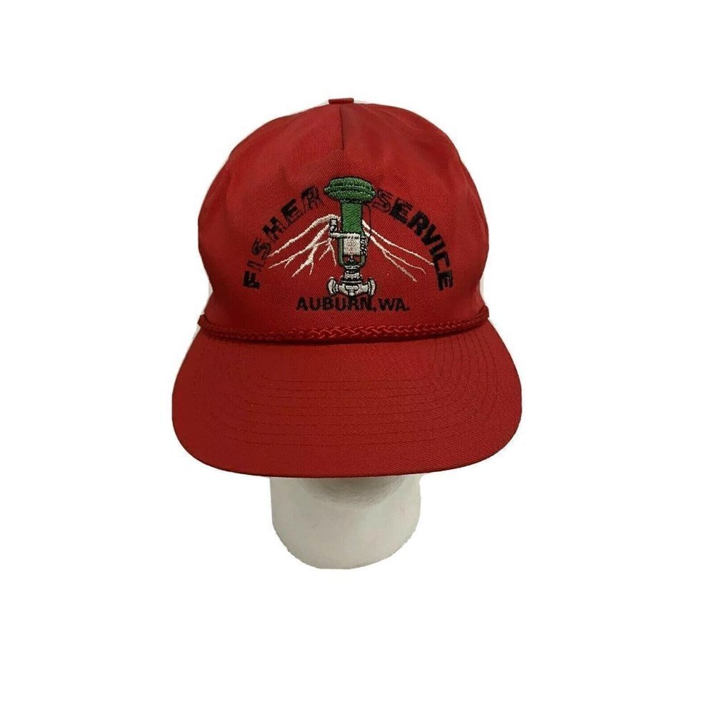 Vintage Otto Red Snapback Trucker Hat Cap Adjust